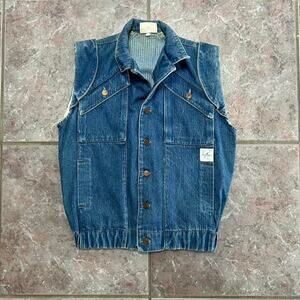 Vintage 80s turbulence denim vest